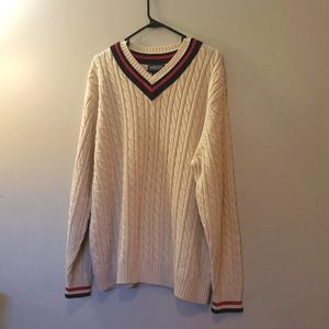 Land's End Men's Cable Knit Sweater XL